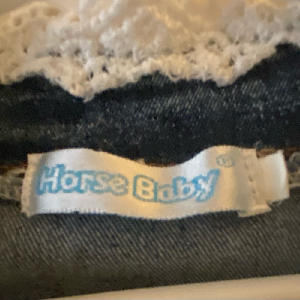 Jeans Jacket With White Lace All Around - Picture 3 of 4